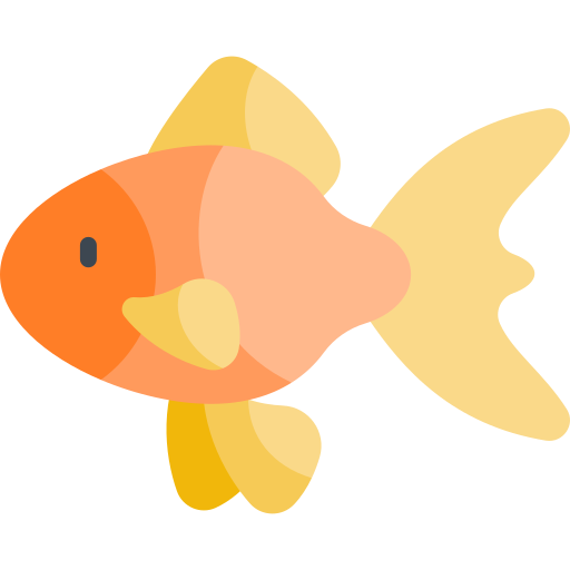pez de colores Kawaii Flat icono
