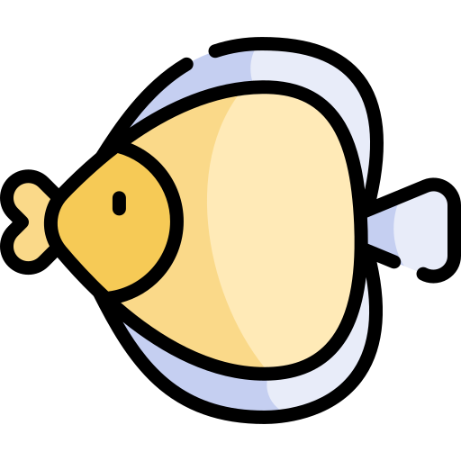 Целующаяся рыба Kawaii Lineal color иконка
