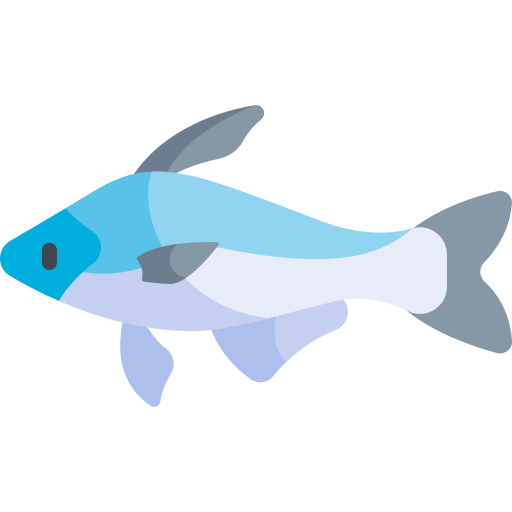 pesce basa Kawaii Flat icona