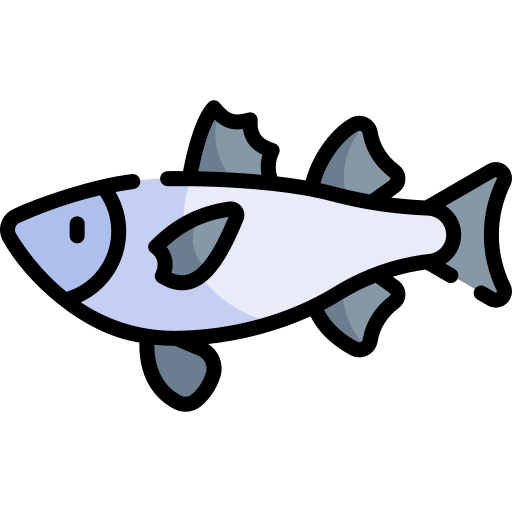 Grey mullet Kawaii Lineal color icon