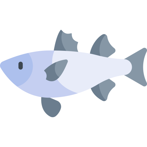 salmonete gris Kawaii Flat icono