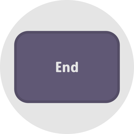 End button Generic color lineal-color icon