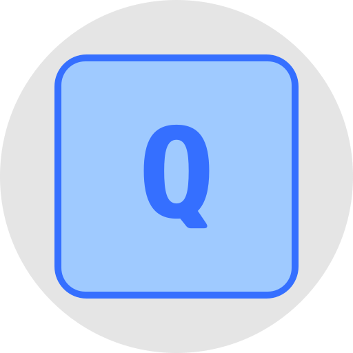 letter q Generic color lineal-color icoon