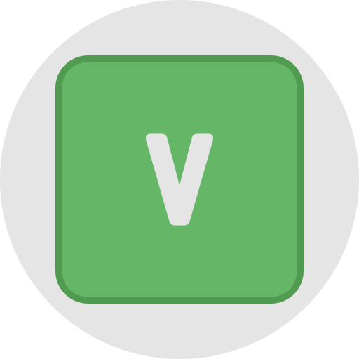 letra v Generic color lineal-color icono