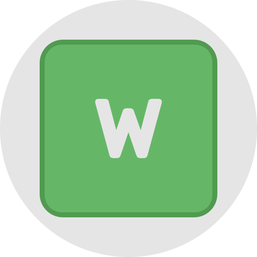 letter w Generic color lineal-color icoon