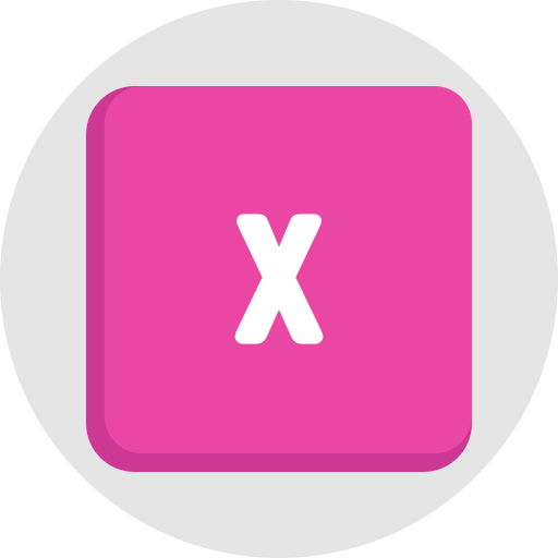 buchstabe x Generic color fill icon