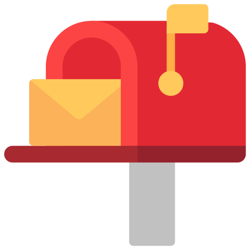 Mailbox Juicy Fish Flat icon