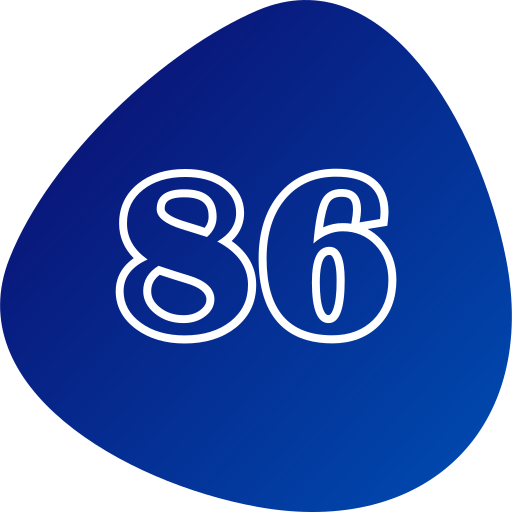 Eighty six Generic gradient fill icon
