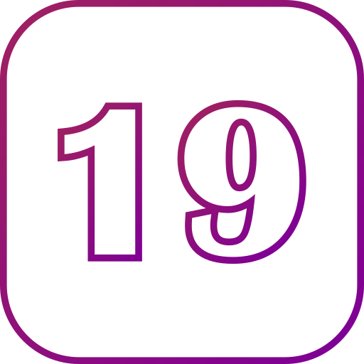 nummer 19 Generic gradient outline icon