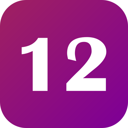 nummer 12 Generic gradient fill icoon