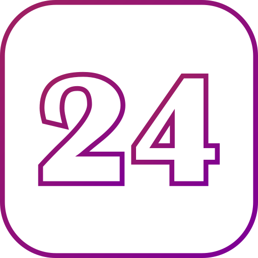 numero 24 Generic gradient outline icona