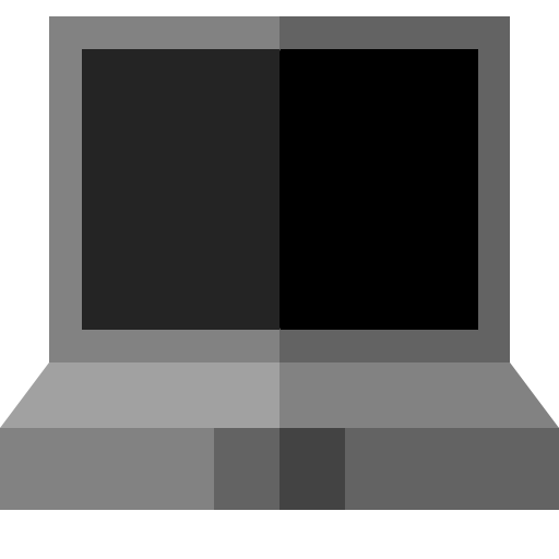 ordenador portátil Basic Straight Flat icono
