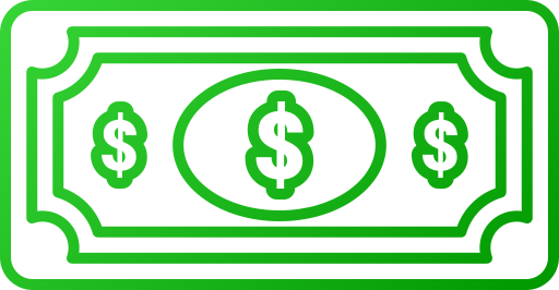 dolar Generic gradient outline ikona