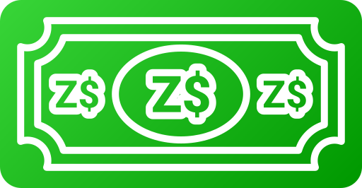 moneda de dólar de zimbabue Generic gradient fill icono