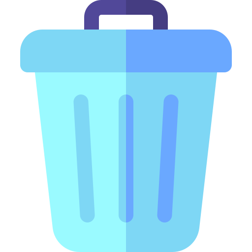 Trash Basic Rounded Flat icon