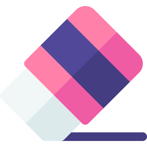 Eraser Basic Rounded Flat icon