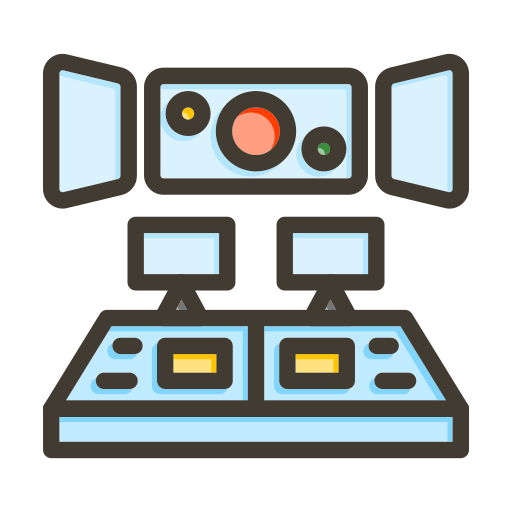 controlekamer van het ruimteschip Generic color lineal-color icoon