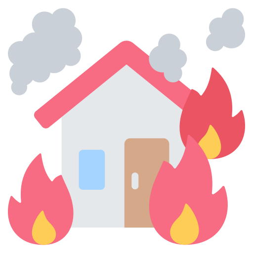 집 화재 Generic color fill icon