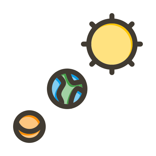 Éclipse lunaire Generic color lineal-color Icône
