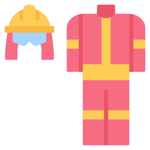 Firefighter uniform Generic color fill icon