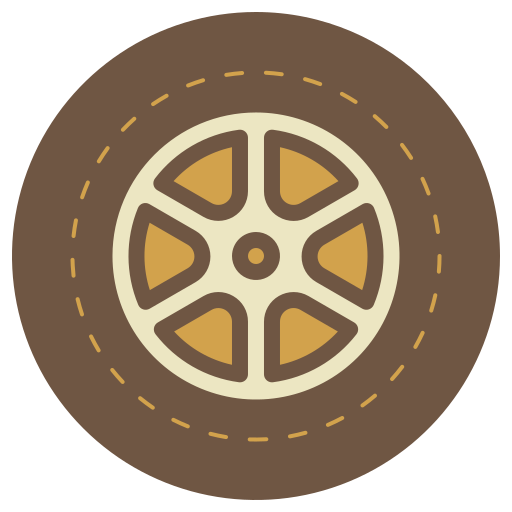 Tire wheels Generic color lineal-color icon