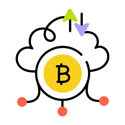 nuage de bitcoins Generic color lineal-color Icône