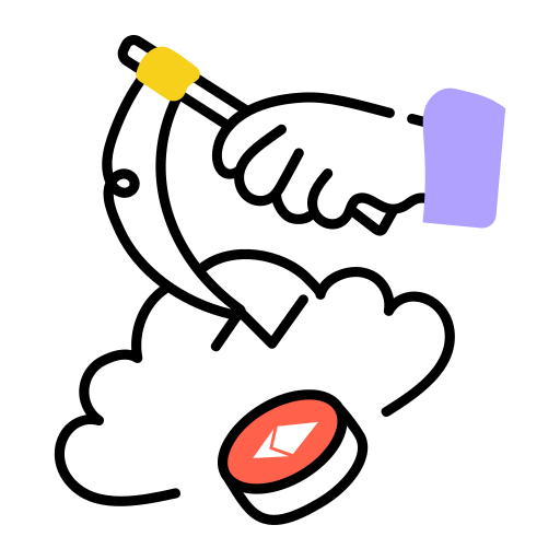 exploitation minière en nuage Generic color lineal-color Icône
