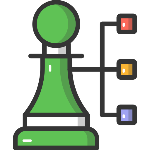 チェスの駒の輪郭 Generic color lineal-color icon