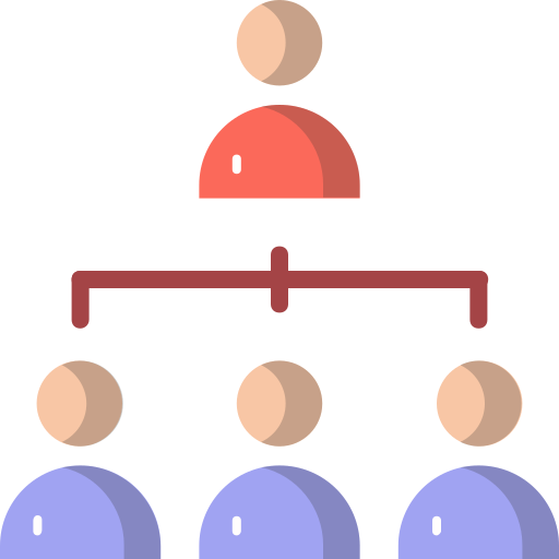 hierarquia da equipe Generic color fill Ícone