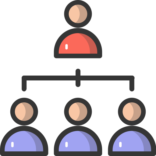 Hierarchy of team Generic color lineal-color icon