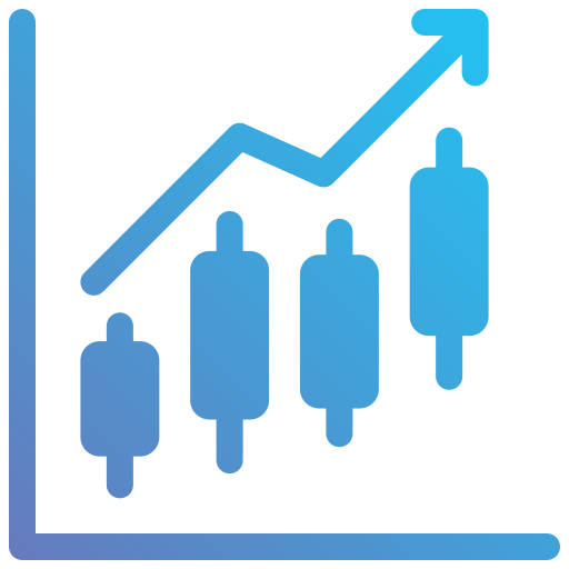 gráfico de velas Generic gradient fill icono