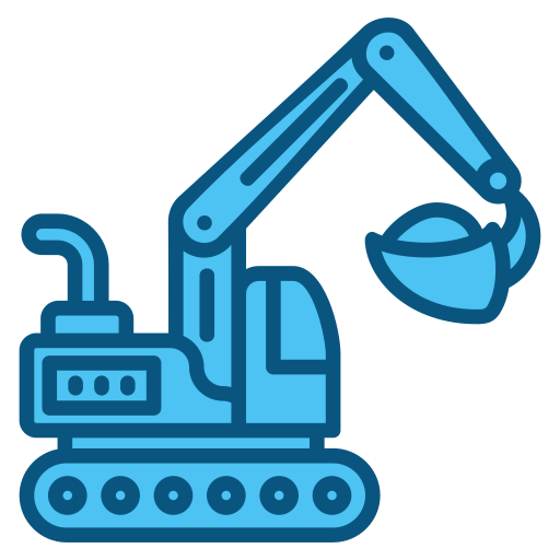 Excavator Generic color lineal-color icon