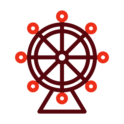rueda de la fortuna Generic color outline icono