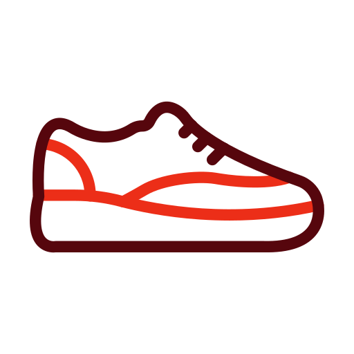 chaussures de gym Generic color outline Icône