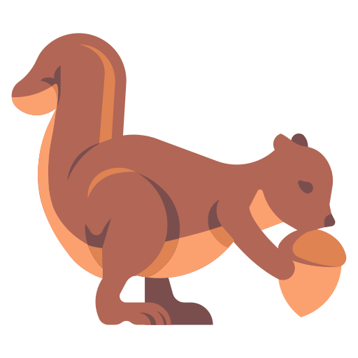 eichhörnchen und eichel Generic color fill icon