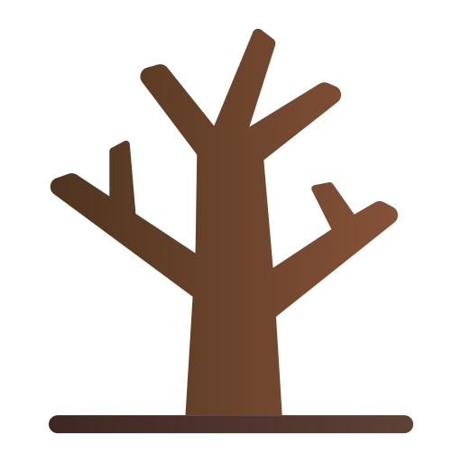 árbol seco Generic gradient fill icono