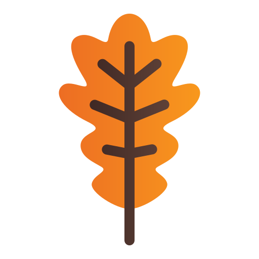 참나무 잎 Generic gradient fill icon