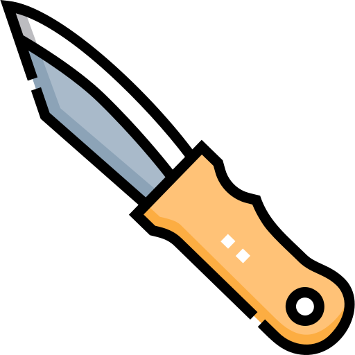 Нож Detailed Straight Lineal color иконка