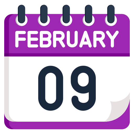 February Generic color fill icon