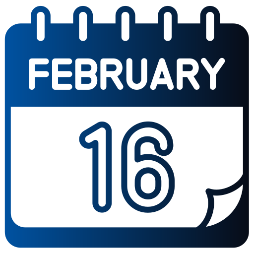 February Generic gradient fill icon