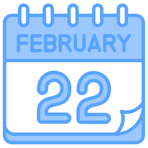 February Generic color lineal-color icon