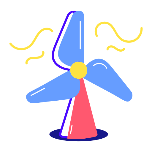 Ветряная мельница Generic color fill иконка