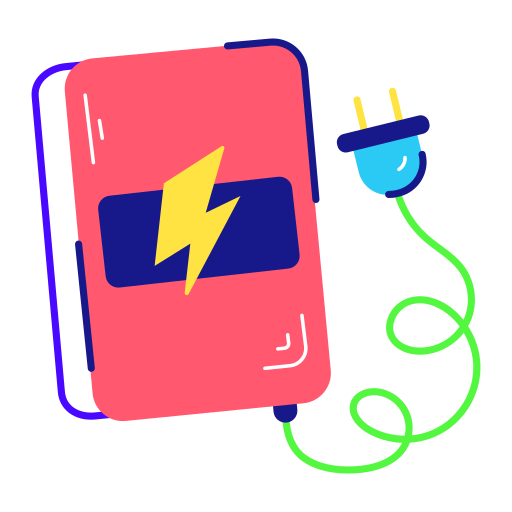 powerbank Generic color fill icoon