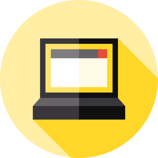 laptop Flat Circular Flat icoon
