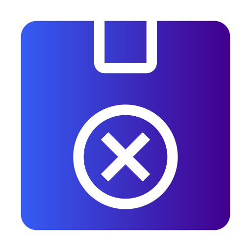 Cancel delivery Generic gradient fill icon