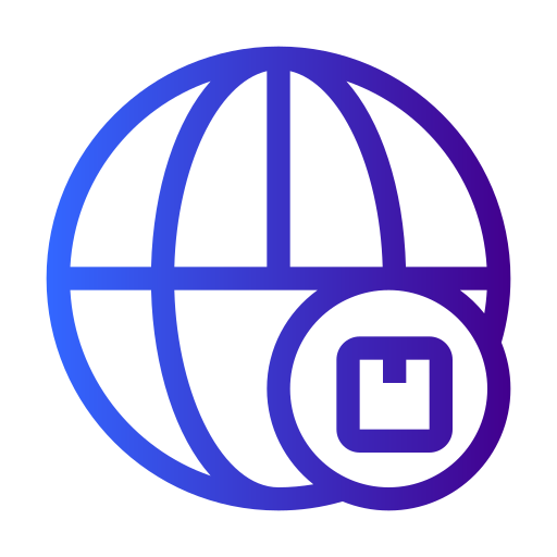 międzynarodowa wysyłka Generic gradient outline ikona