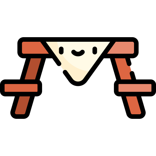 Picnic table Kawaii Lineal color icon