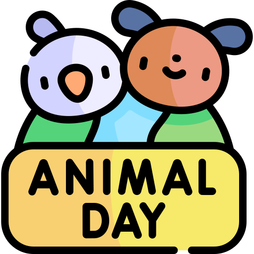 journée mondiale des animaux Kawaii Lineal color Icône