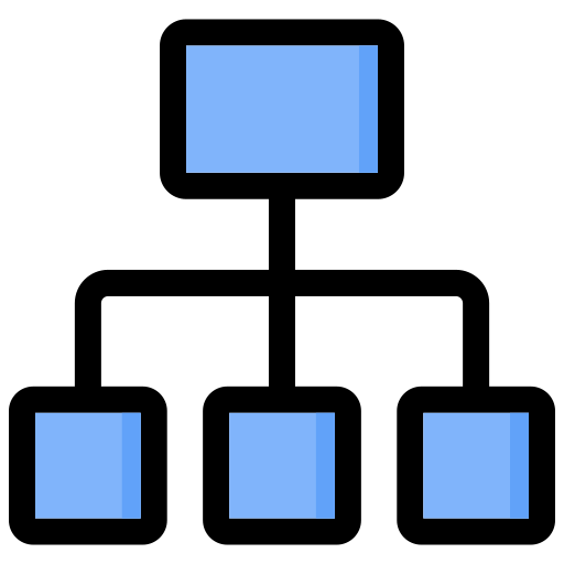 Hierachy Generic color lineal-color icon