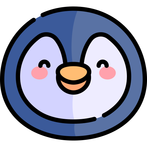 ペンギン Kawaii Lineal color icon